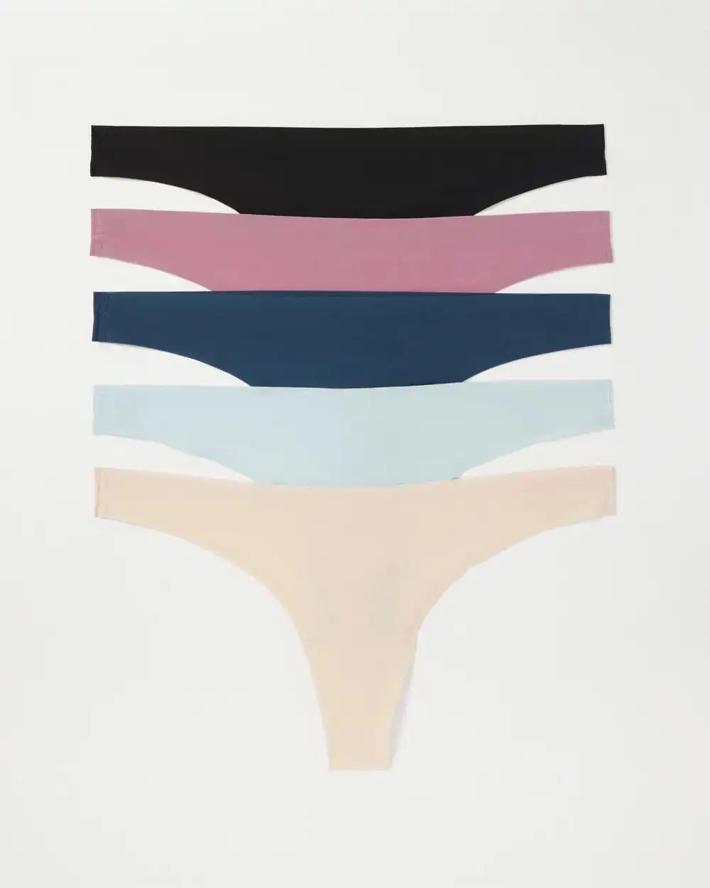 Soft Stretch Thong Panty 5 Pack