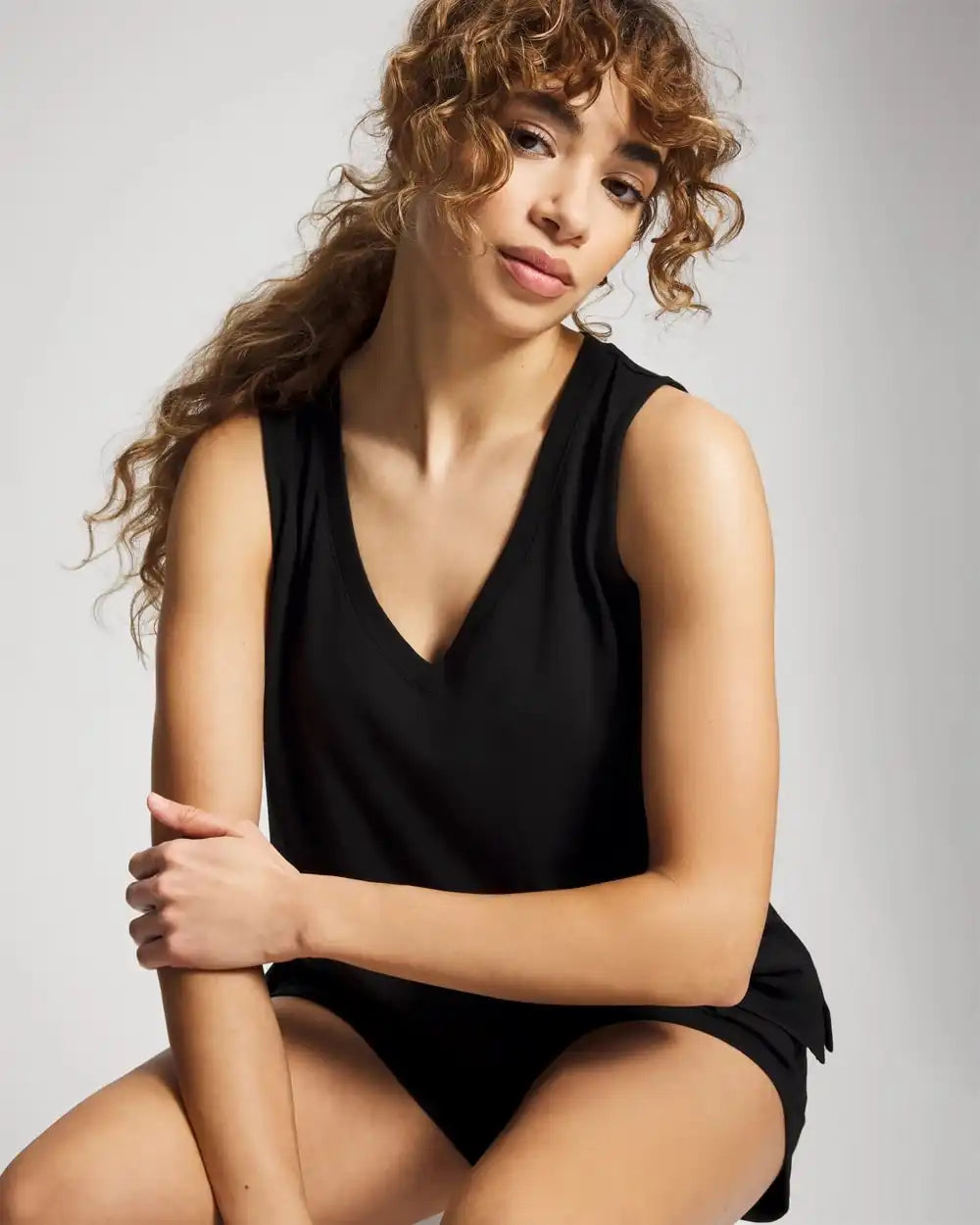 Scoop Neck Relaxed Fit Pajama Tank