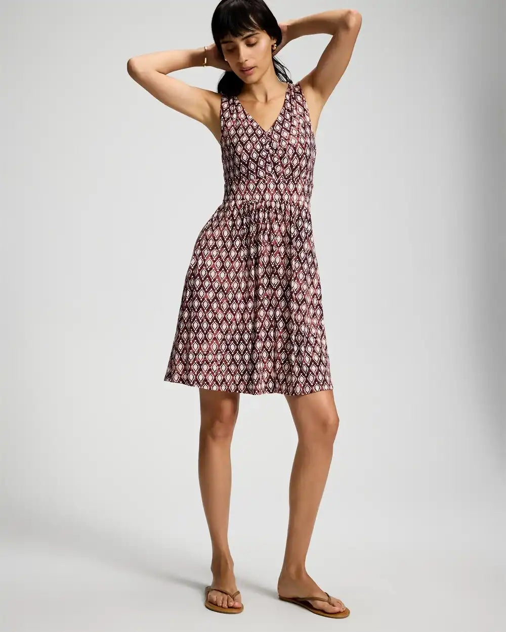 Soft Jersey V-Neck Short Bra Dress