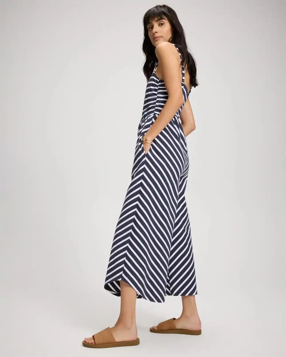 Cotton Ruched Bodice Jumpsuit