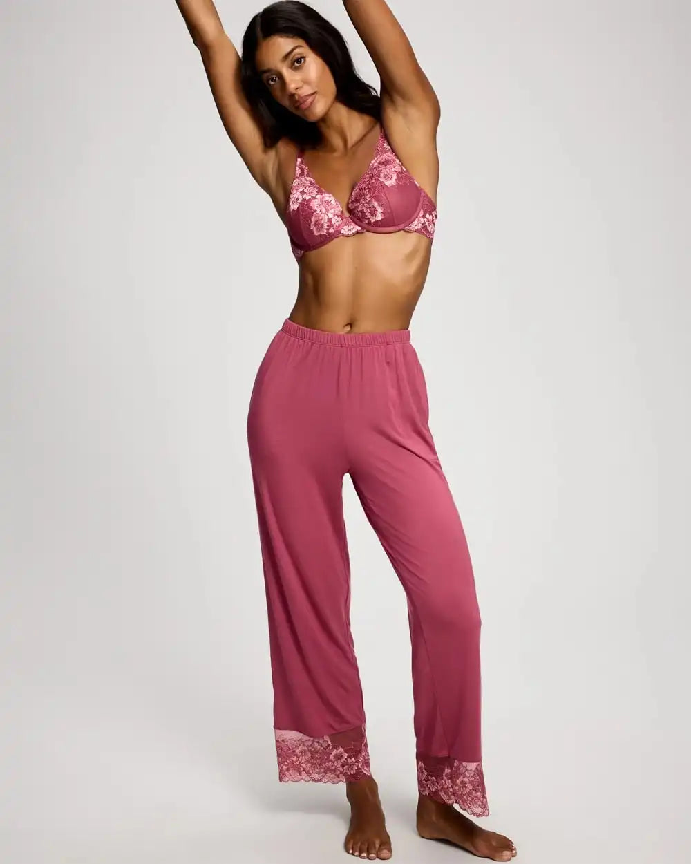 Romantic Lace Ankle Pajama Pants