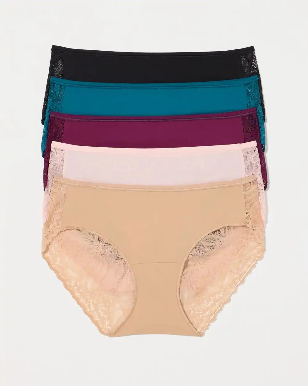 Lace Back Hipster Panty 5-Pack