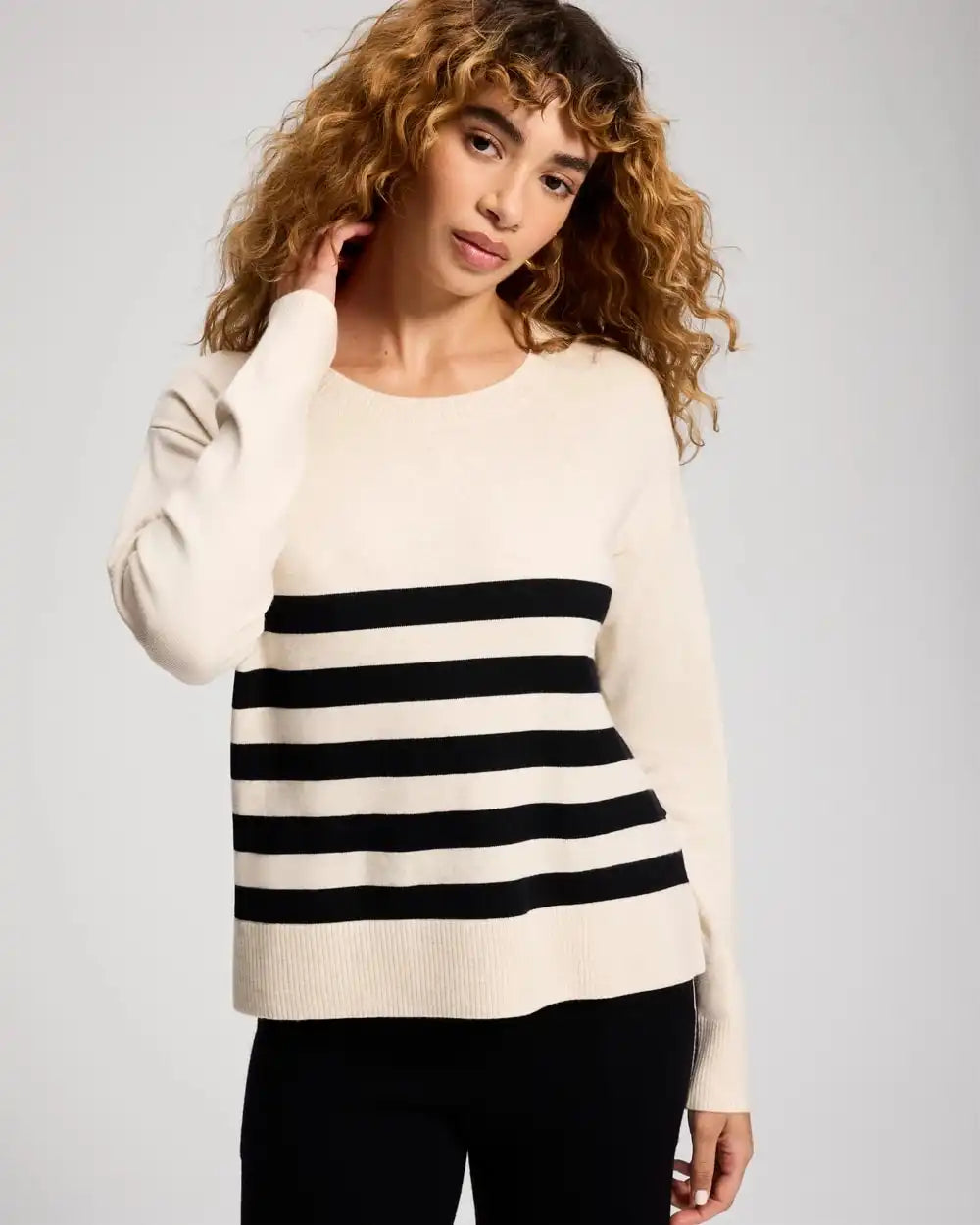 Long-Sleeve Dolman Sweater Top