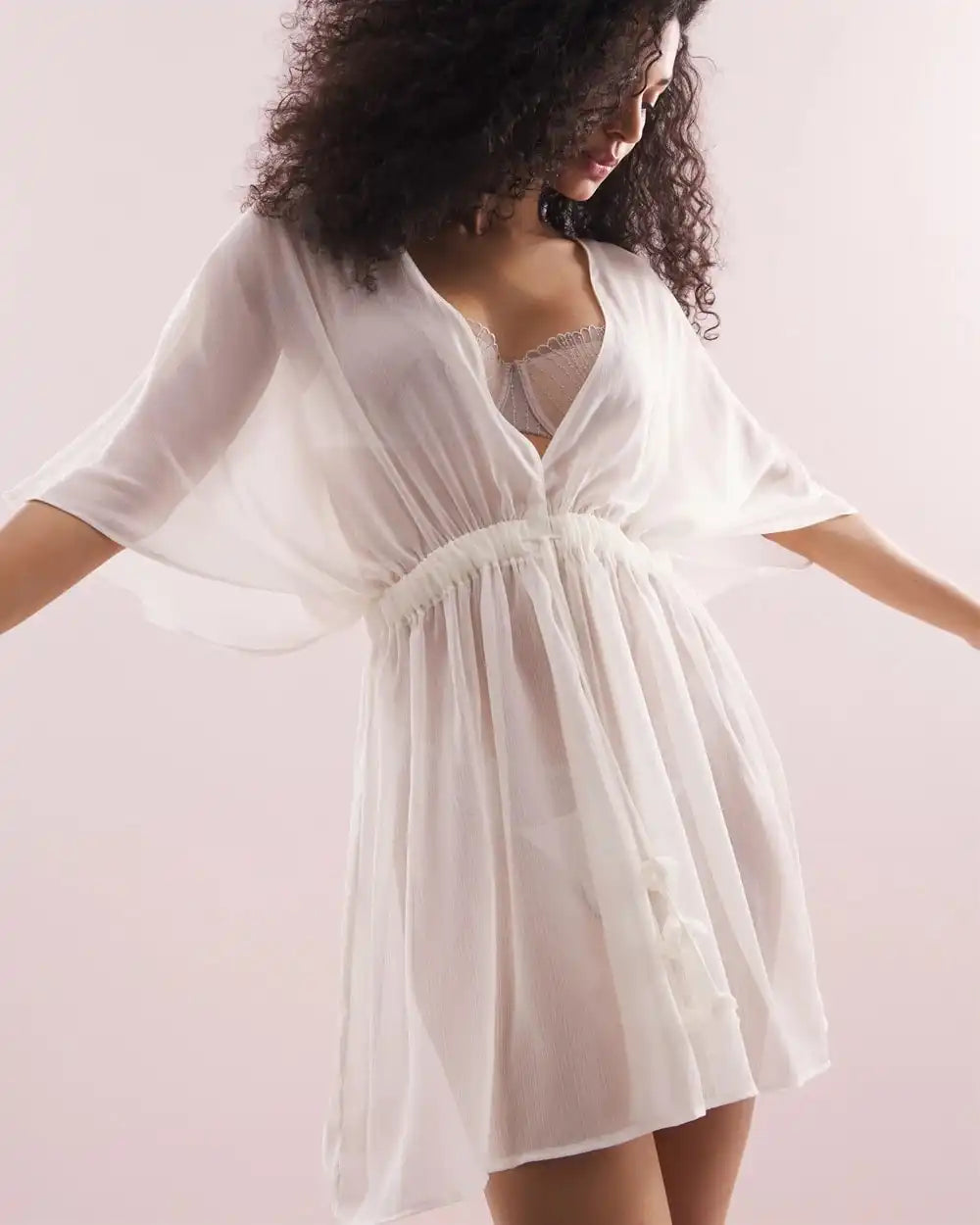 Soma's Sexiest Crinkle Chiffon Tie Robe