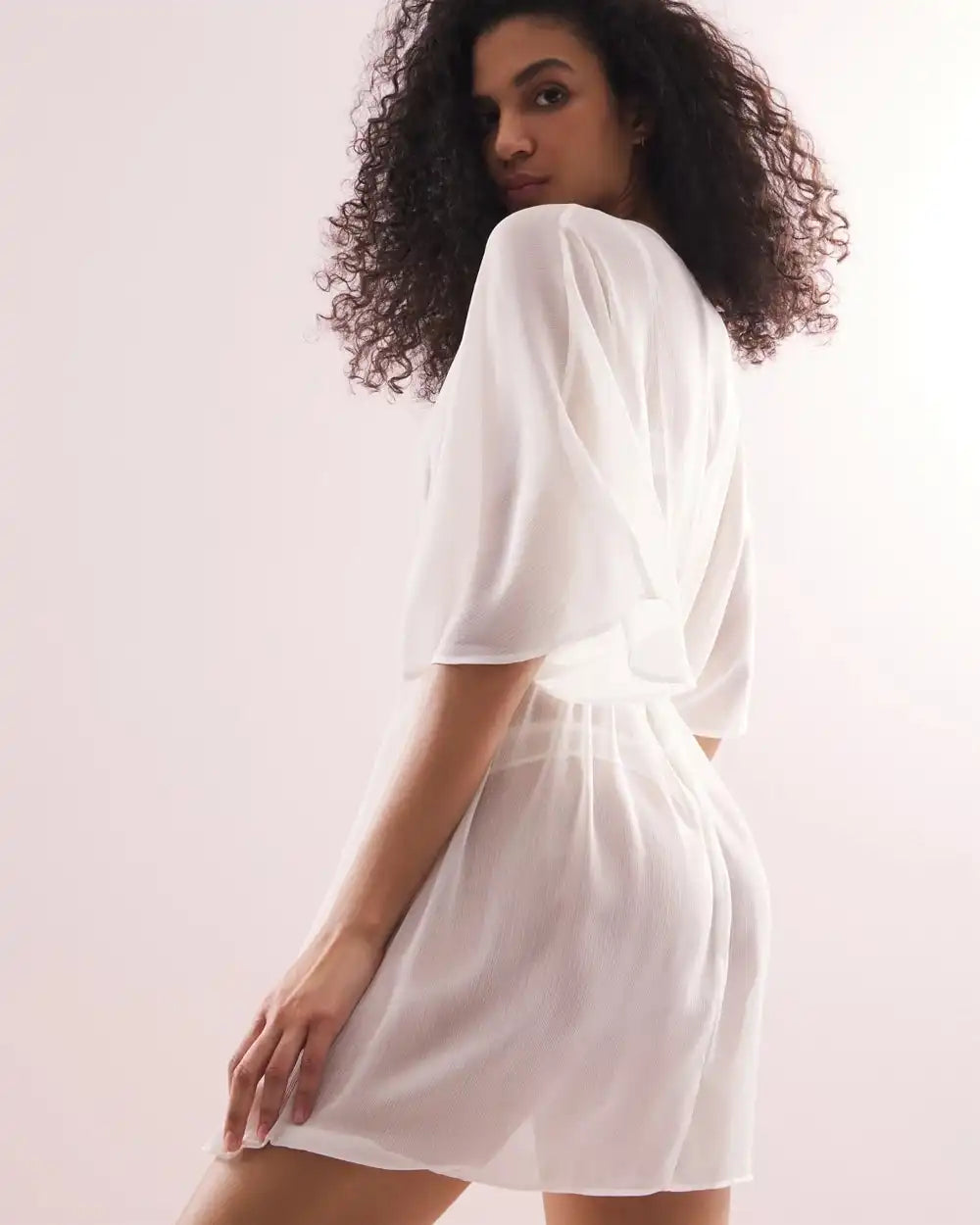 Soma's Sexiest Crinkle Chiffon Tie Robe