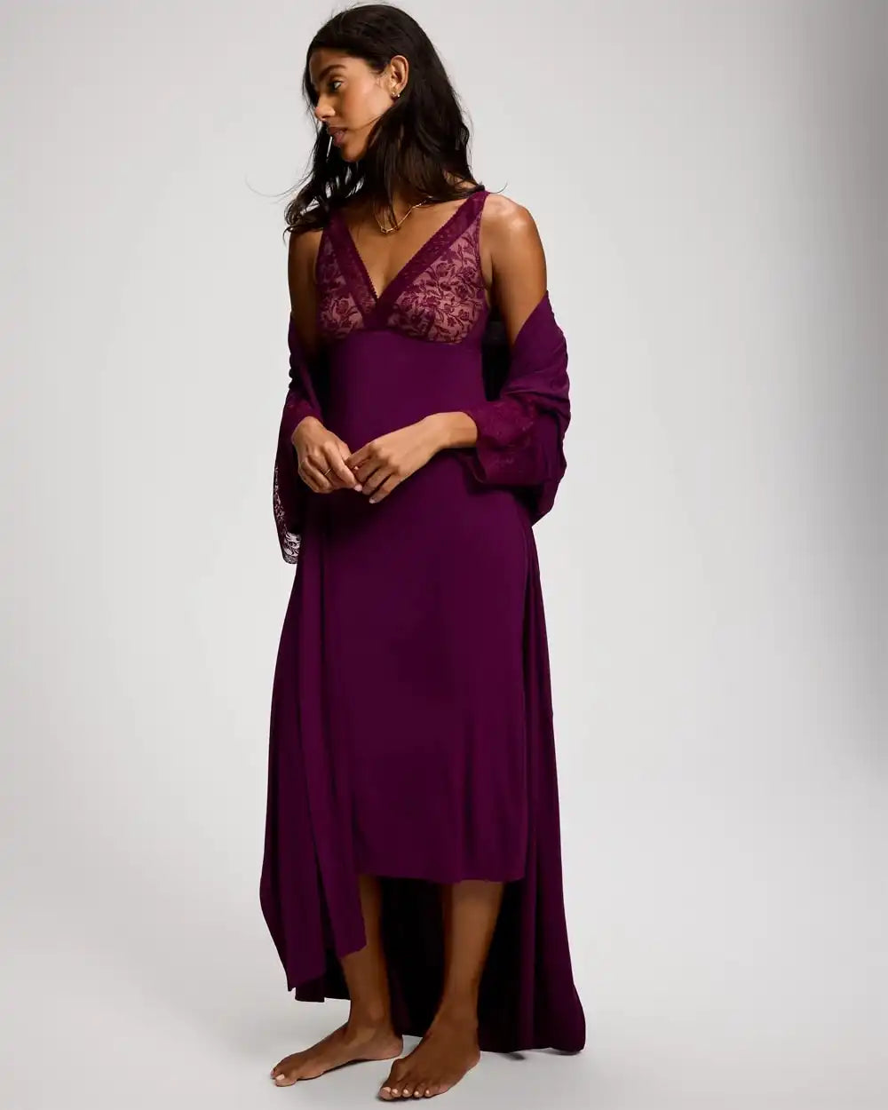 Geo Lace Midi Gown