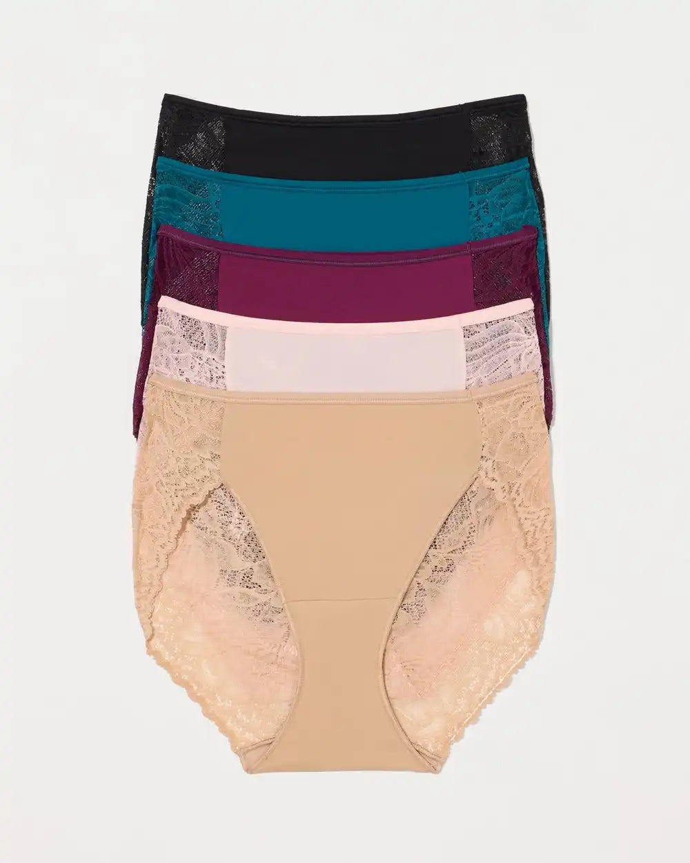 Lace Back High-Leg Panty 5-Pack